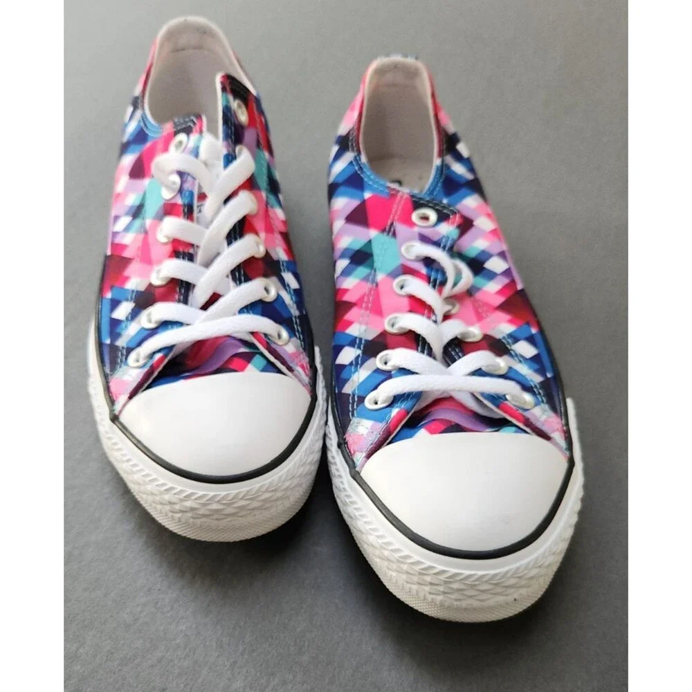 Converse All Star Low Tops Women's 10 Size Men's Size 8 Multicolor Diamond